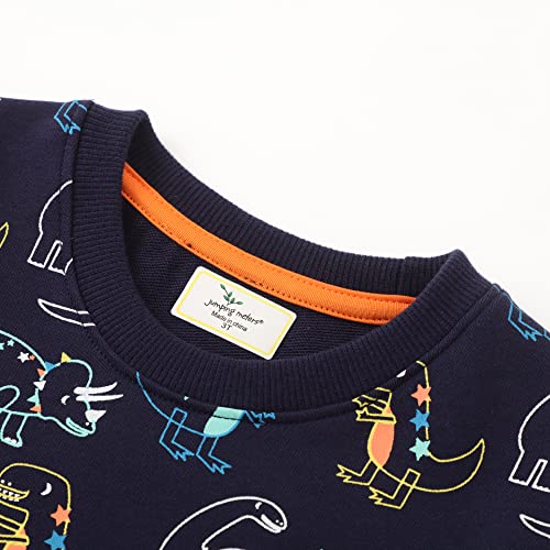 Image of Akyzic Boys Sweatshirts Cotton Long Sleeve Crewneck Pullover Toddler Kids Winter Warm Shirt Sweater Tops 3t-8t
