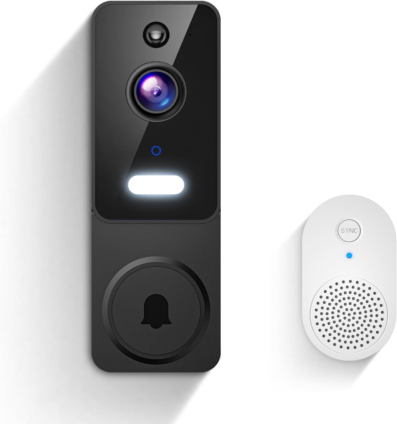 Smart Video Doorbell Camera, AI Human Detection, Live View, 2-Way Audio, Doorbell Receiver, Color Night Vision, 2.4G WiFi, Cloud Storage, Wireless Indoor/Outdoor Surveillance Cam (Black) Smart Video Doorbell Camera, AI Human Detection, Live View, 2-Way Audio, Doorbell Receiver, Color Night Vision, 2.4G WiFi, Cloud Storage, Wireless Indoor/Outdoor Surveillance Cam (Black)