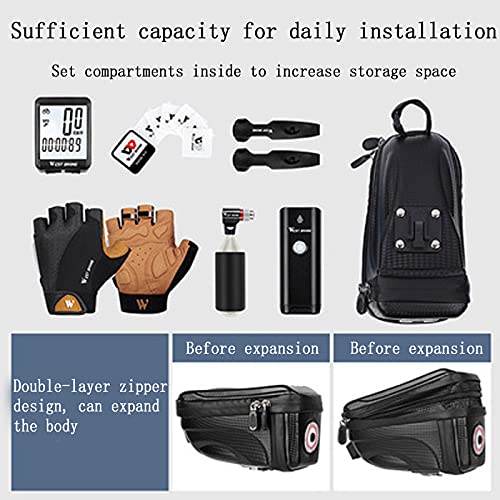Sac de queue de vélo rigide étanche et aérodynamique à LED USB