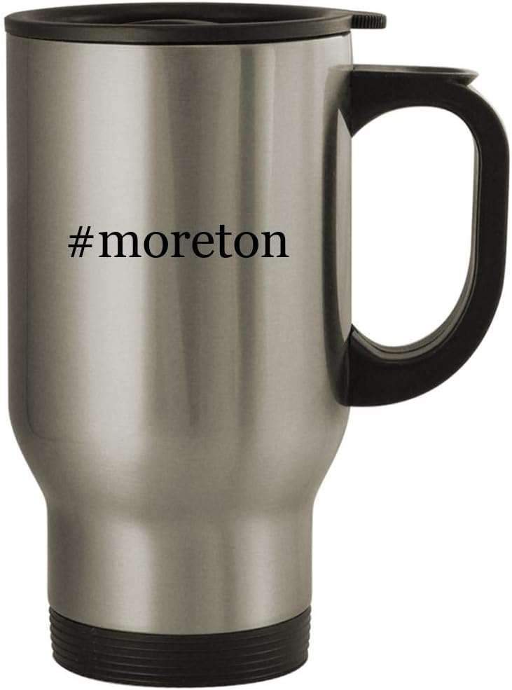 Knick Knack Gifts#moreton - 14oz Stainless Steel Travel Mug, Silver