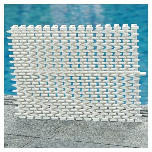 Grille de trop-plein pour piscine en lot de 6 pièces, caniveau de drainage 30x100 cm