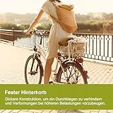 Fahrradkorb-Halterung aus Stahl, kompatibel mit Mountainbikes, Elektrofahrrädern, Klapprädern (schwarz)