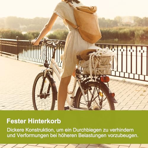 Fahrradkorb-Halterung aus Stahl, kompatibel mit Mountainbikes, Elektrofahrrädern, Klapprädern (schwarz)
