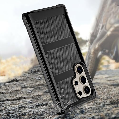 Image of Cubix Armor Defender Rugged Case Compatible for Samsung Galaxy S25 Ultra Back Cover Slim, Shockproof, Dual-Layer Design with Camera Protection - Black