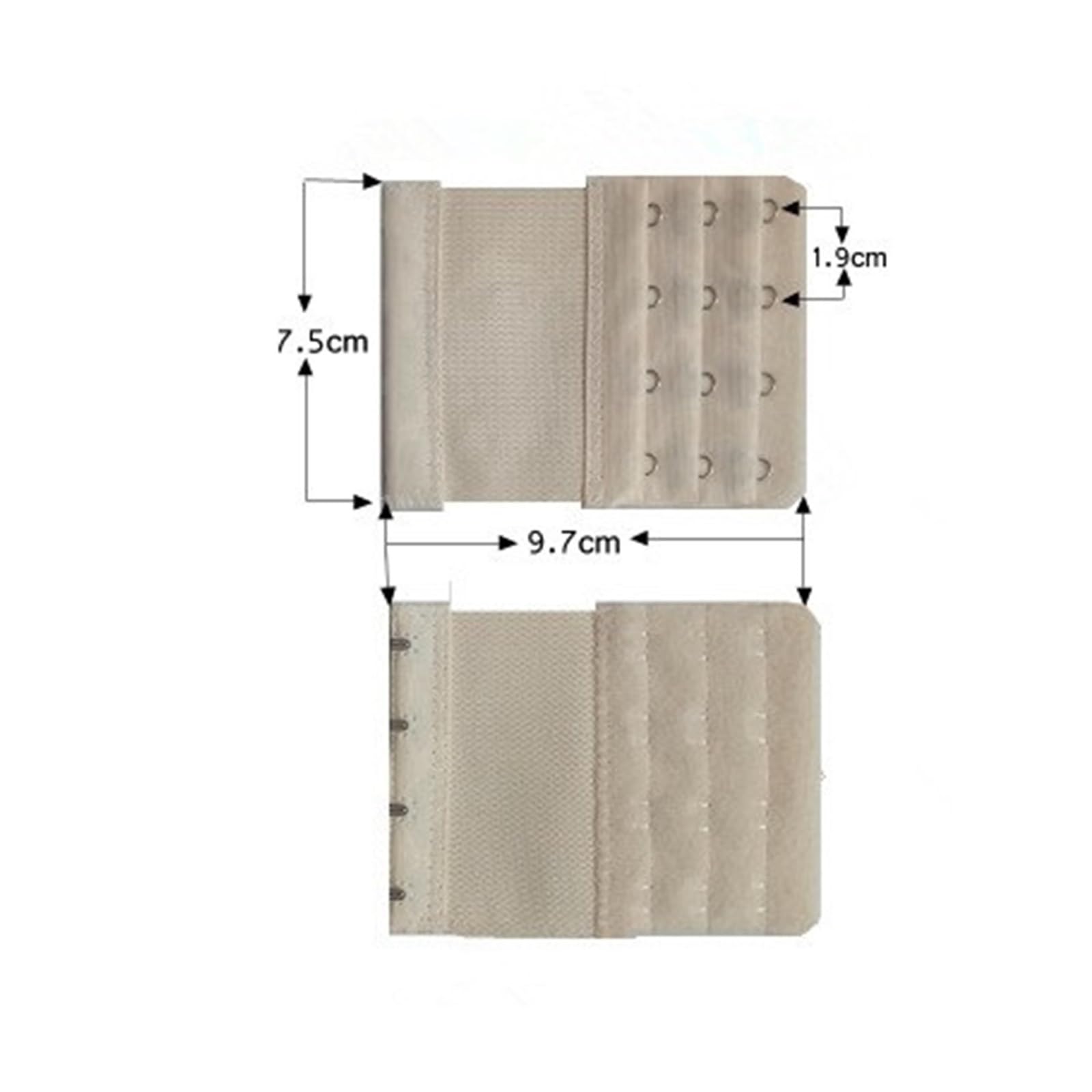 Extensor de Sujetador, 1 Pieza, 2 Filas, 3, 4 Ganchos, Correa extensora, cinturón extensión Alargado Ajustable for Mujer