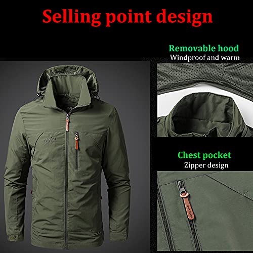 Chaqueta deportiva impermeable para hombre con capucha miniatura 4