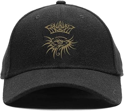 Bob Dylan Curve Peak Snapback Cap ~ Eye Icon Black