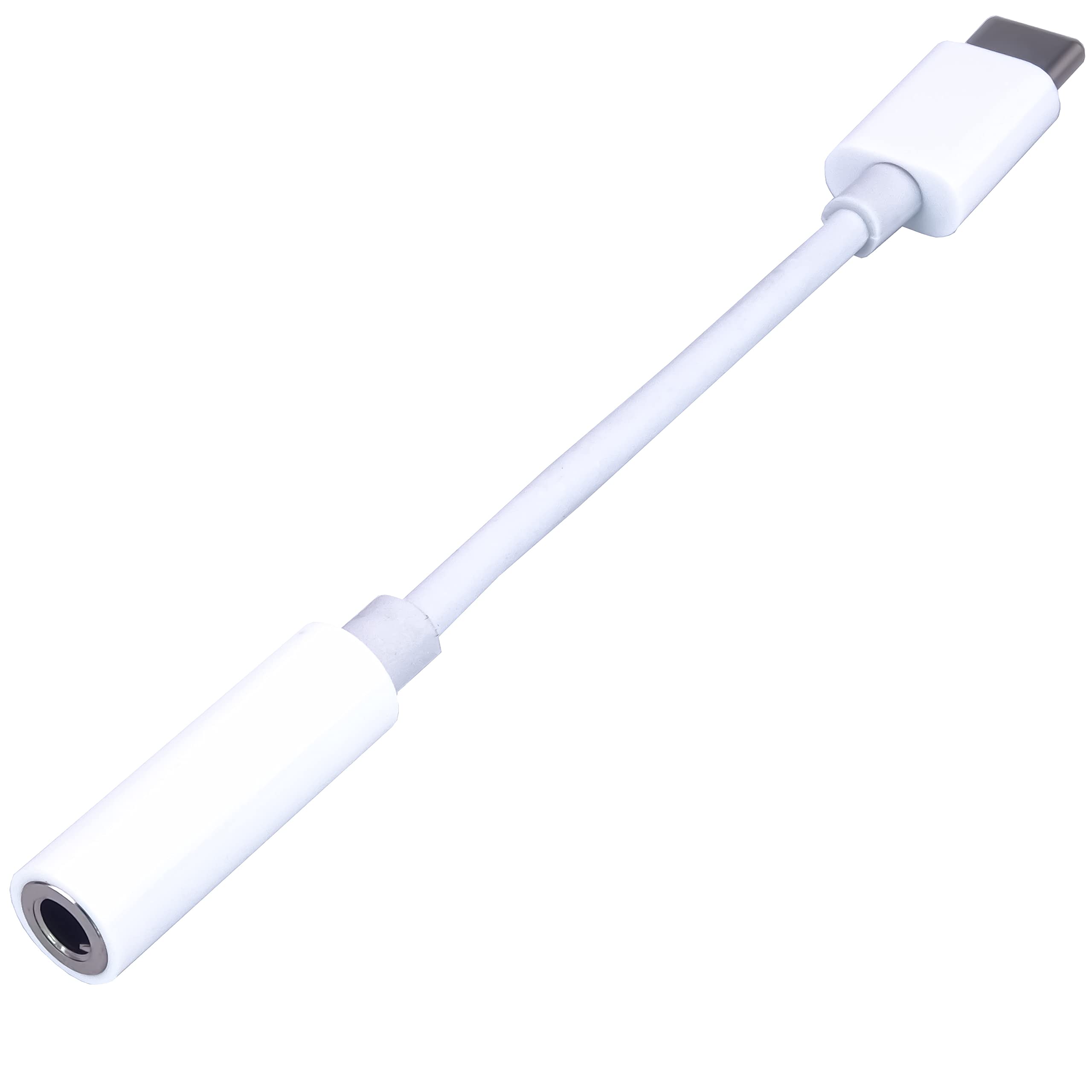 PremiumCord Adapter USB-C na Stereojack 3,5 mm z Układem DAC, Słuchawkowy AUX, Wtyk 3.2 Typu C na Gniazdo Jack, Kompatybilny Android I iOS, Biały, 10 cm