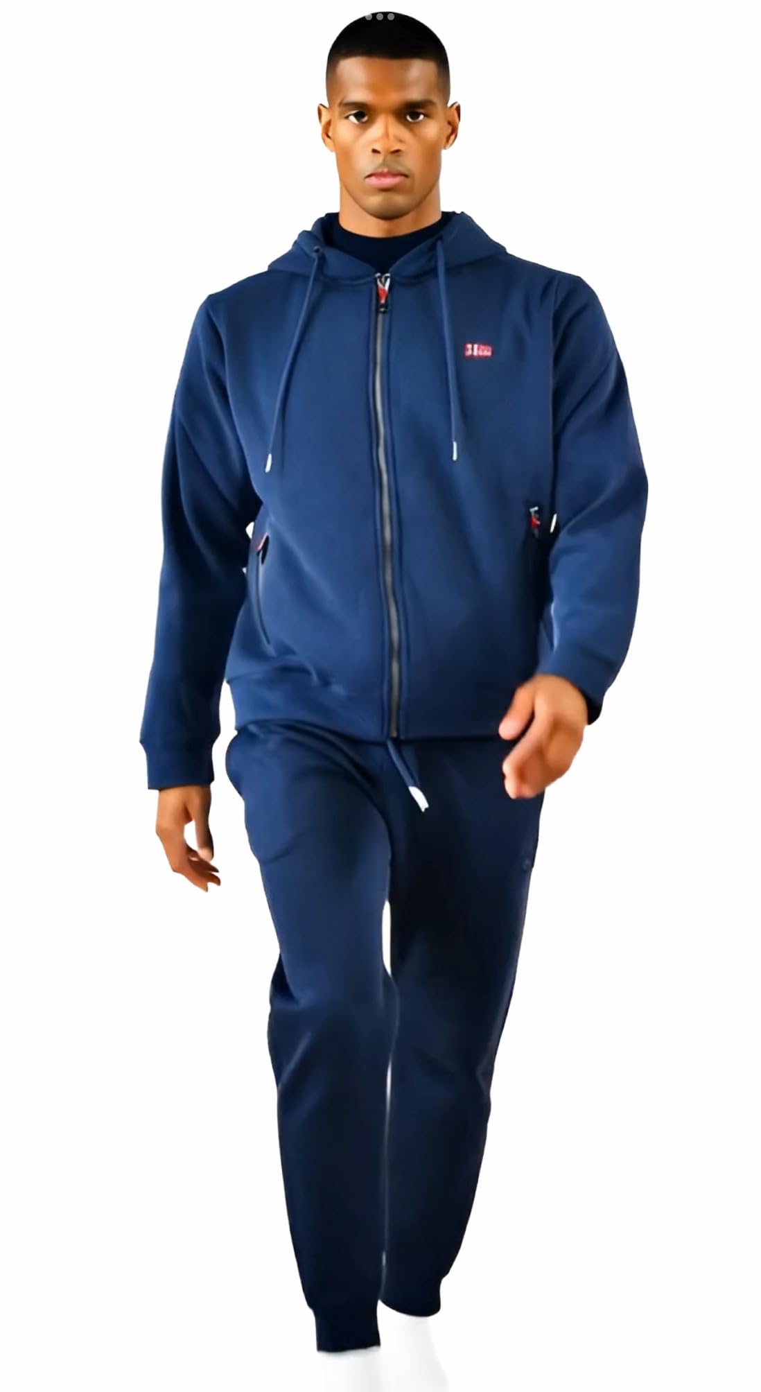 TUTA UOMO IN FELPA GARZATA TOP SOFT - TUTA UOMO INVERNALE COMPLETA SPORTIVA COTONE FELPATO