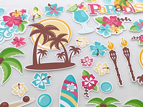 Paper Die Cuts - Paradise - Over 60 Cardstock Scrapbook Die Cuts - By Miss Kate Cuttables #TOP2