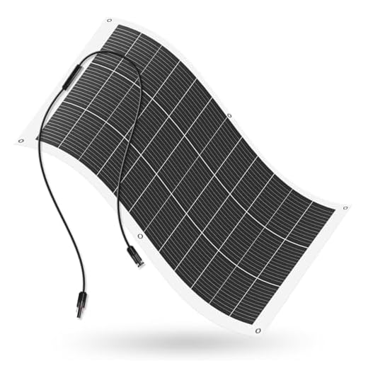 ECO-WORTHY Panneau Solaire Souple 12V 130W Panneau Solaire Flexible Monocristallin Panneau photovoltaïque pour camping-car, caravane, bateaux et surfaces inégales