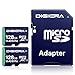DIGIERA 128GB CT100 microSDXC UHS-I Memory Card with Adapter - up to 100MB/s, C10, U3, V30, 4K UHD, A2, Micro SD Card for Smartphones, Tablets, Cameras, Gaming Consoles, and Drones (2 Pack)