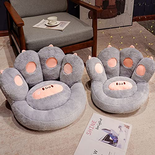 Ditucu Cat Paw Cushion Lazy Sofa Office Gaming Chair 20 Inch Comfy Kawaii Plush Bear Paw Warm Floor Pillow Cute Seat Pad For Bedroom Decor Grey #TOP6