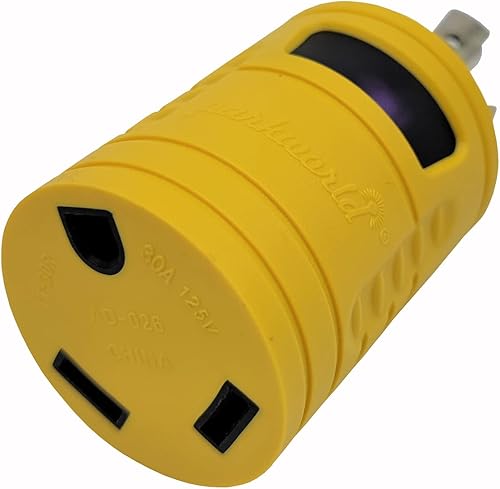 Miniatura 2 de Parkworld 691784Y Adaptador de corriente RV L14-30P a TT-30R, generador de 4 clavijas de 30 AMP con bloqueo L14-30 enchufe macho a RV TT-30 hembra