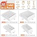 6 Pack Sock Underwear Drawer Organizer Dividers, 58 Cell Foldable Fabric Dresser Closet Organizers and Storage Bins for Clothing, Baby Clothes, Bra, Panty, Scarf, Ties (White)