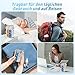 Tablettenbox 7 Tage Morgens Mittags Abends | Rund mit 7 Großen Fächern & Anti-Verwechslungs-Design | Breite Öffnung, BPA-frei & Tragbar | Für Medikamente, Vitamine, Fischöl usw (Grau)