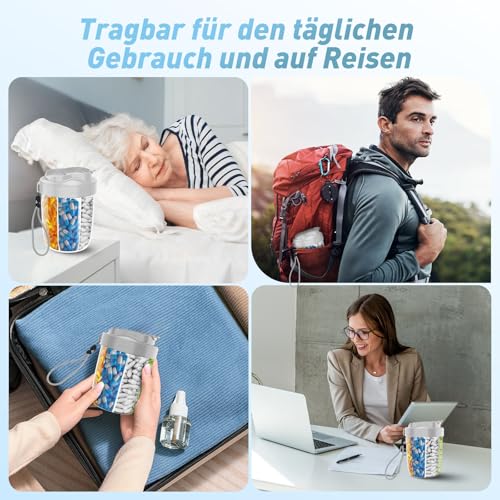 Tablettenbox 7 Tage Morgens Mittags Abends | Rund mit 7 Großen Fächern & Anti-Verwechslungs-Design | Breite Öffnung, BPA-frei & Tragbar | Für Medikamente, Vitamine, Fischöl usw (Grau)