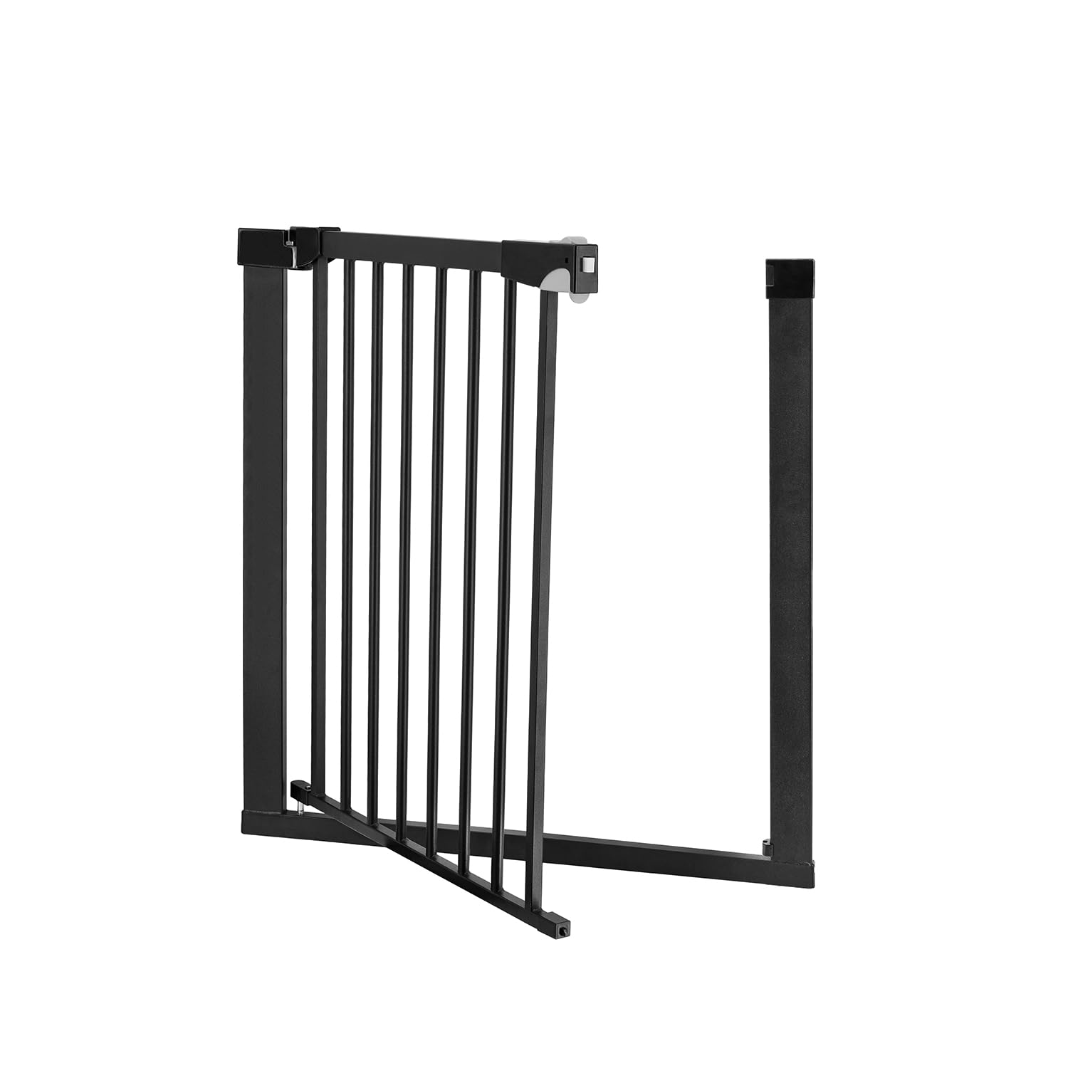 Barrera para Puerta y Escalera MoMi PAXI Plus, Extensible de 75 a 82 cm, Barrera de Seguridad para niño con 2 Extensiones de 7 y 14 cm Incluidas, a presión - Montaje sin taladrar