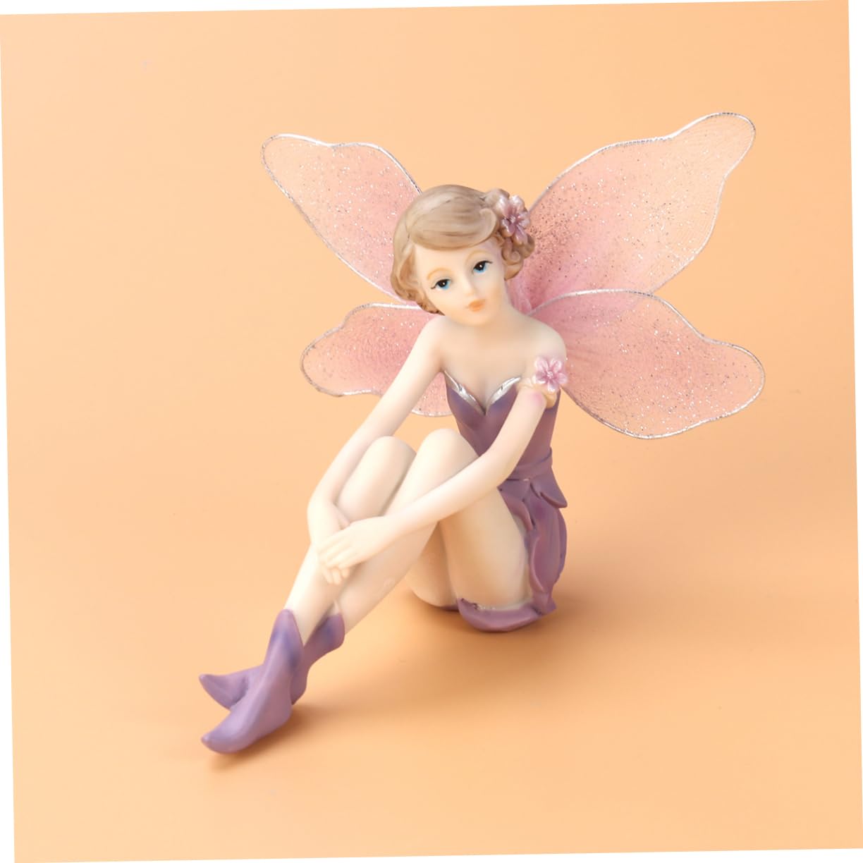 IMIKEYA 2stücke Schöner Aus Harz Mit Handbemalte Miniaturfiguren Für Hochzeitsdekoration Und Garten Sitzend Stil b Beine Geschlossen Für Fairy Garden Und