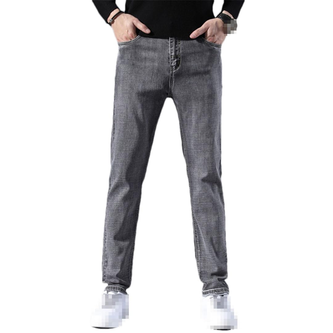 Vogrtcc Jeans da Uomo Pantaloni Lunghi Casual Slim Antiquati retrò di Grandi Dimensioni