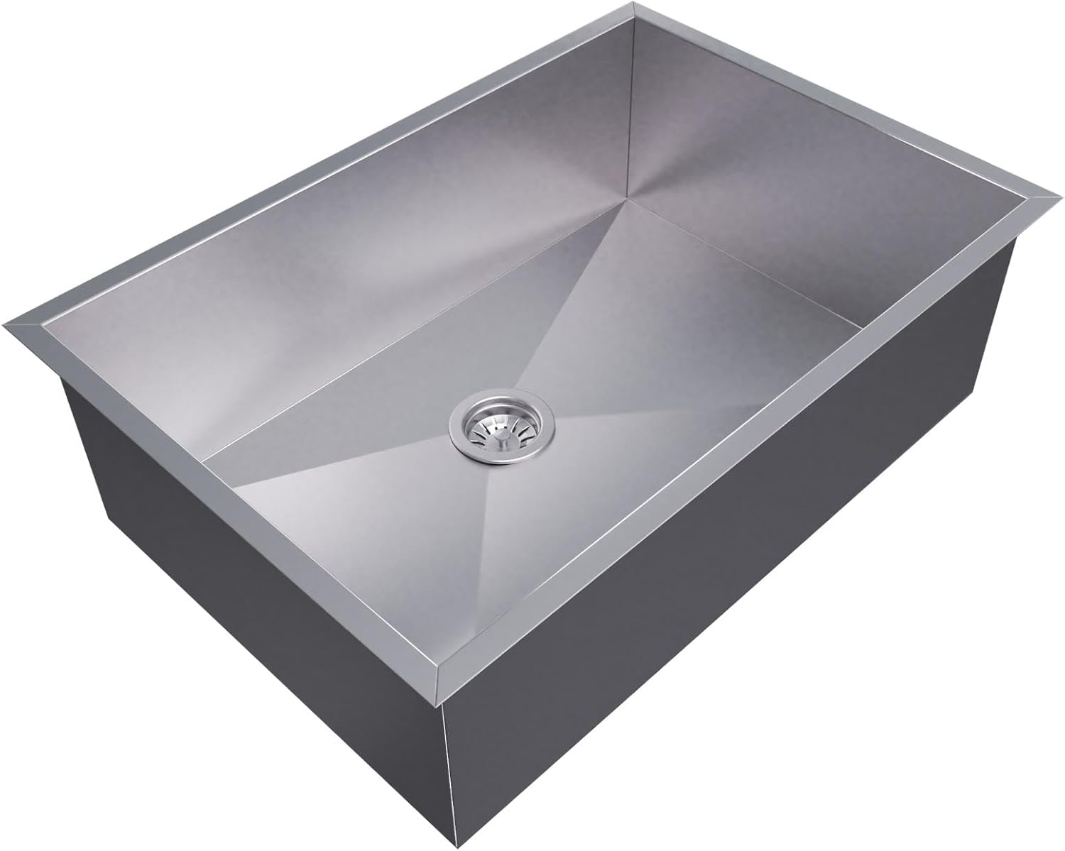 Gourmet Undermount Sink - Kitchen Tub - Brushed Stainless Steel, Corrosion Resistant, Modern Design - Easy Clean Up Balcony Indoor and Outdoor - LAREIRAS ECOSUL - 25.20 in