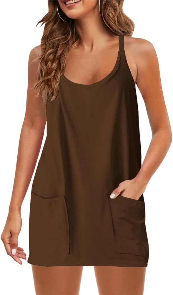 Womens Athletic Dress, Athletic Dress with Shorts Athletic Dresses for Women with Shorts with Pockets 2024