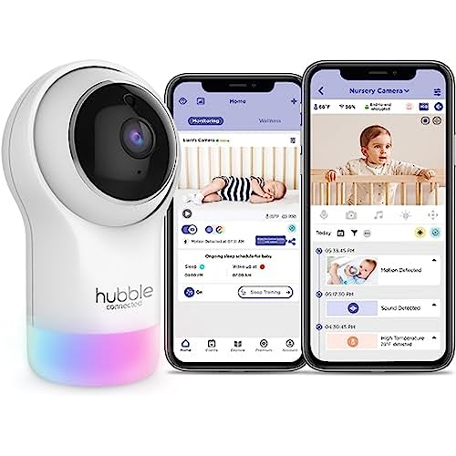 Image of Hubble Pal Glow - HD1080P Smart Wi-Fi Indoor Security Camera with Digital Zoom, Two-Way Communication for Baby or Pet Monitoring, White