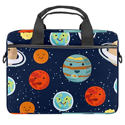 Funda bandolera para laptop de 13 a 14 pulgadas con diseño espacial multicolor de 36.8 cm