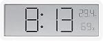 Digital Wall Clock with Temperature Humidity LCD Display Date 12/24 Hour Desktop Bracket Hanging Hole Easy to Read Sample for Home Living Room Bedroom Office