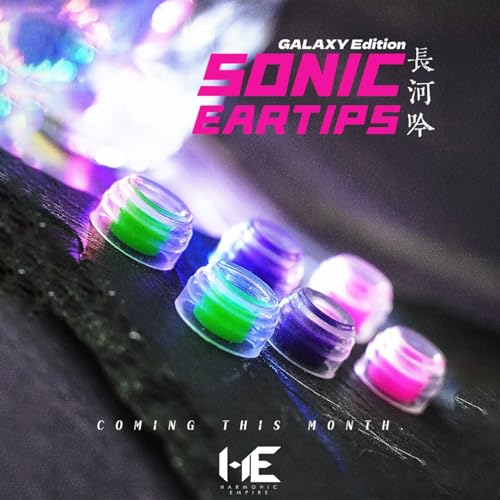 Image of HE Chang He Yin Galaxy Edition Sonic Eartips, Replaceable Liquid Silicone Medical Grade Hypoallergic IEM Ear Plugs, Optional S /M /L Size for in Ear Earphones (S- 3 Pairs)