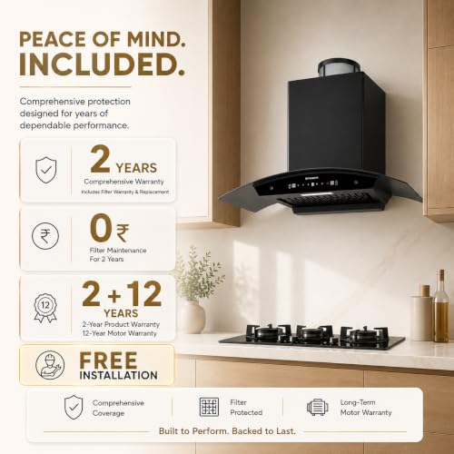 Image of Faber Vento 90cm Plug & Play BLDC Autoclean Chimney | Free Installation |1500 m /hr Suction | Filterless | Zero Maintenance cost on Filters for 2 years| 12 yrs warranty on Motor