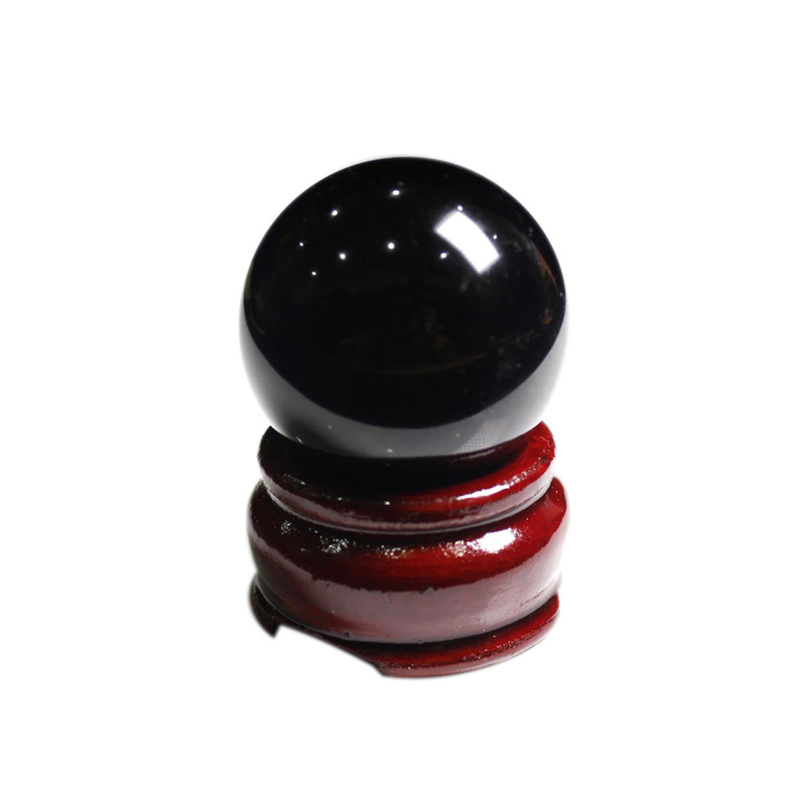 MDBJTCYZN Obsidian Crystal Ball Ornaments Stone Polished Seven Star Array feng Shui Opening Ceremony,60mm