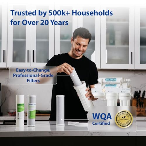 Image of APEC Water Reverse Osmosis Water Filter, Alkaline 6-Stage RO System, WQA Certified to Remove 1K+ Impurities, pH+ Remineralization for Natural Spring Taste, Under Sink Filter 75 GPD