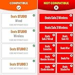 WC-Wicked-Cushions-Replacement-Ear-Pads-for-Beats-Studio-2-3-B0501-B0500-Wired-Wireless-Does-NOT-Fit-Beats-Solo-Softer-PU-Leather-Enhanced-Foam-Stronger-Adhesive