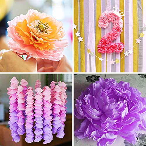 20 Rolls Easter Crepe Paper Streamers, 1640 Ft Crepe Paper Decorations In 5 Colors For Various Large Hanging Party Backdrop Diy Decoration, Rainbow Diy Supplies 82Ft/Roll #TOP5