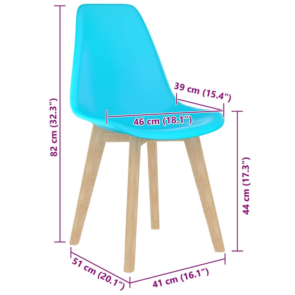 Skandi - Set di 2 sedie da pranzo in polipropilene e legno di