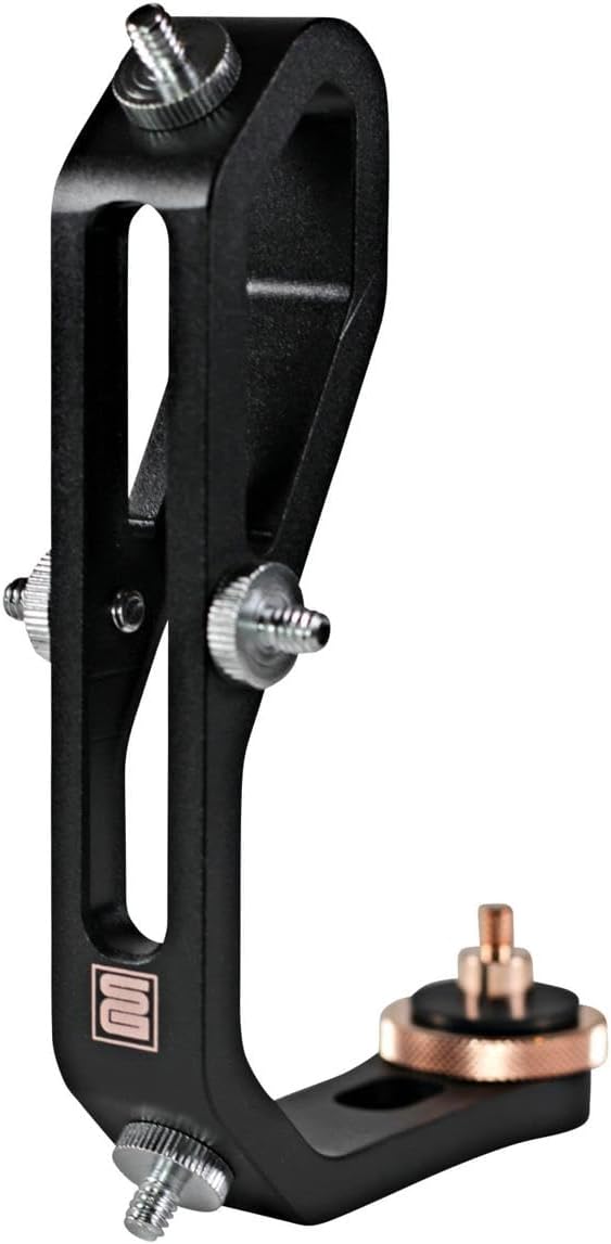 FMJ Handheld Gimbal Adapter for Mounting Monitors, Microphones, and Accessories. Compatible with DJI Ronin-S, Zhiyun Crane 2, Crane Plus, V2, Crane M, Moza Air & Many More -A Mini Dual Grip (Black)