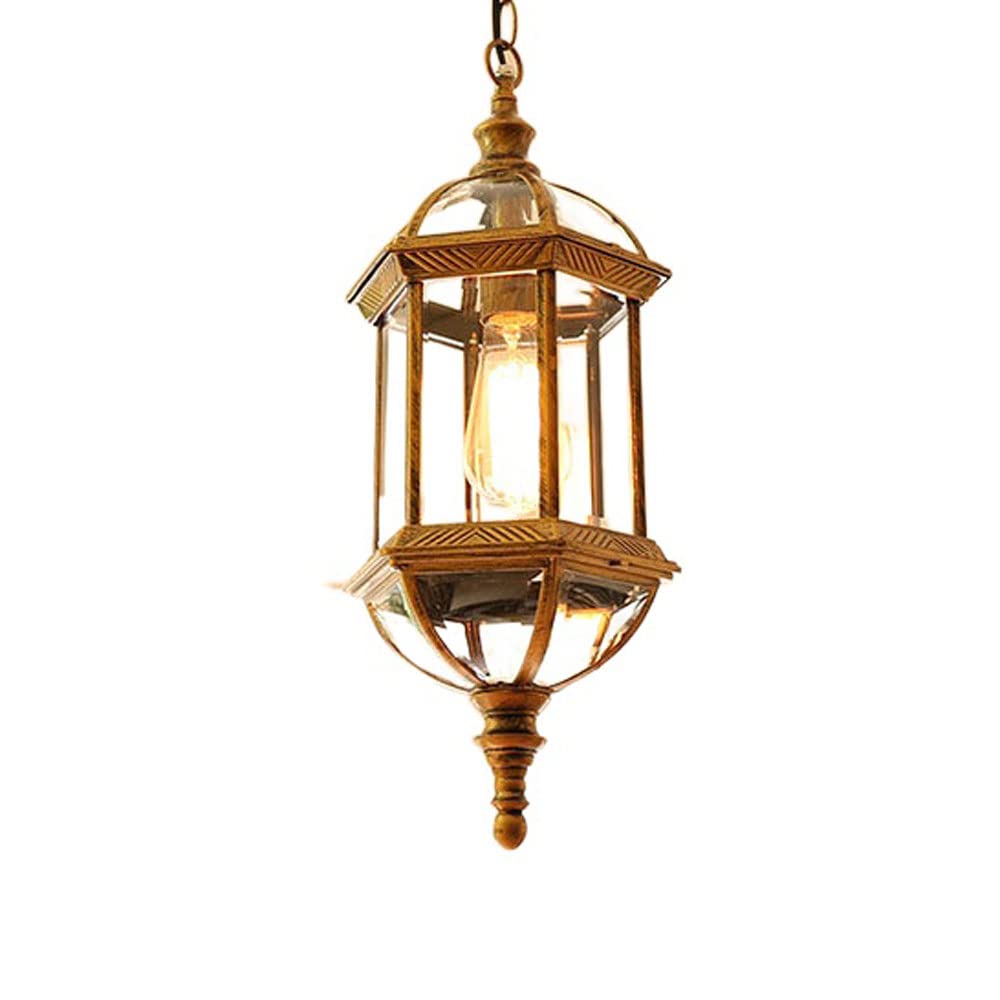 Lustre extérieur étanche et suspension fer verre pour balcon