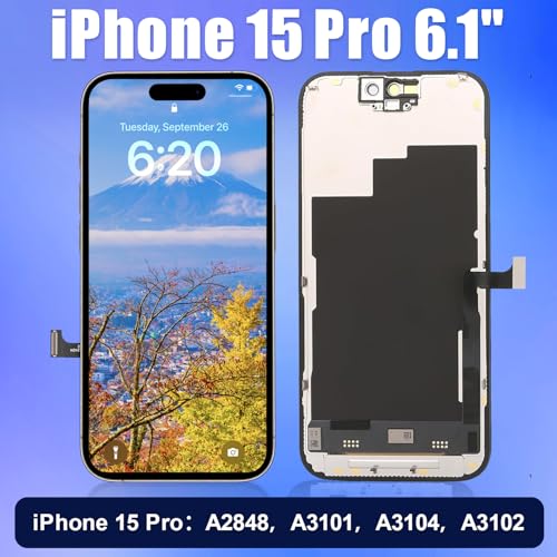 Image of for iPhone 15 Pro Screen Replacement, 6.1 inch FHD LCD Touch Display Assembly