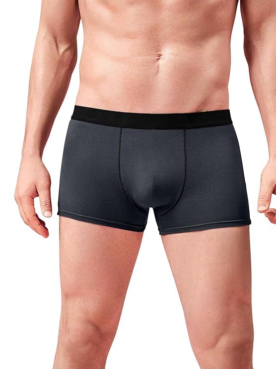 Image of Men's Ultra-Soft Stretch Boxer Briefs | Breathable No-Ride-Up Underwear Moisture Wicking Fabric, Lightweight Comfort Fit Inner for Nylon Wear Multicolor Pack1