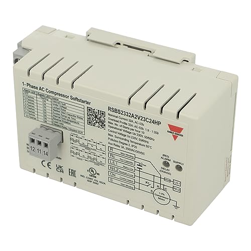 RSBS2332A2V23C24HP | CARLO GAVAZZI 1 Phase Compressor Soft Starter, 230 VAC, 32 ARMS, AUX Relay Output