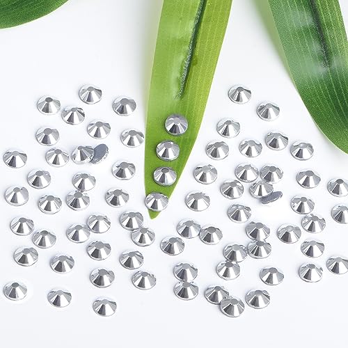 Image of Bymitel Hotfix Crystal Rhinestones Round Gems Iron on DIY Jewelry Making Flat Back for Crafts,Labrdor, 2.8mm(SS10 /2880pcs)
