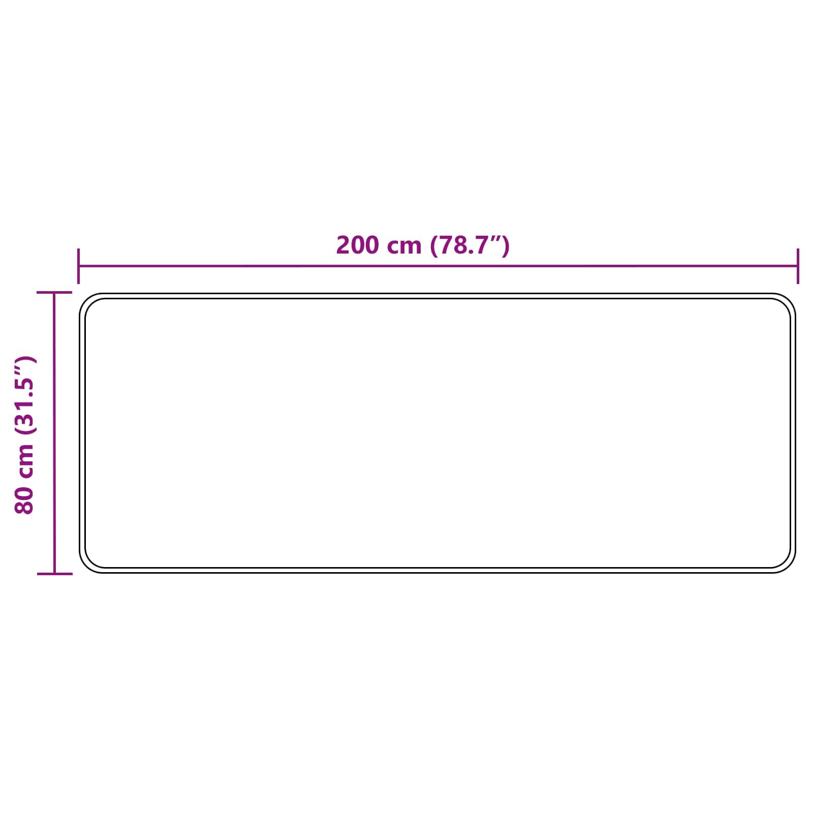 Teppichläufer MARSA 80 x 200 cm Mehrfarbig - Moderner Flurläufer rutschfest & Waschbar - Weicher Kurzflor Teppich aus Polyester & PVC für Flur, Wohnzimmer und Schlafzimmer