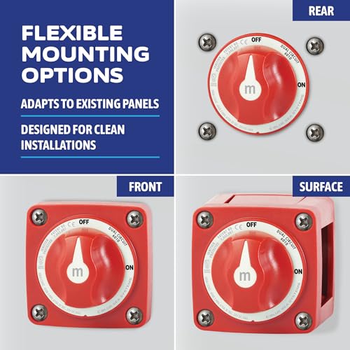 Image of Blue Sea Systems Mini Dual Circuit Battery Switch, Red, 6010 m‑Series
