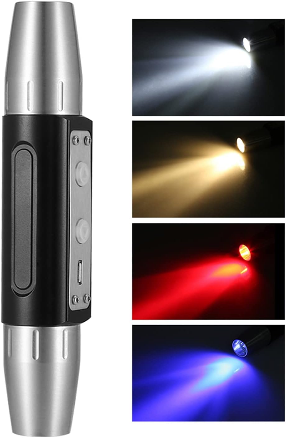 Jadpes DX6 Professional Super Bright USB Charging heads 6 Lights Expert Fluorescent Jade Flashlight Bright Torch for Jewelry Appraisal for gemstones rhinestone , Jade Appraisal Flashlight , Jade Appra