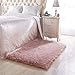 LYZL Faux Lammfell Schaffell 5-6cm Waschbar Extralange Wolle Weiche flaumige Wolldecke für Geburtstag, Foto-Stütze, Nicht Beleg-Matte,Rosa,150×200cm