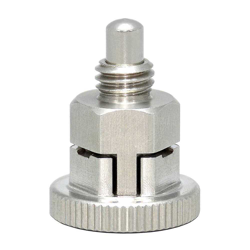 AUZHU- PGH- Metric- Stainless Steel Indexing plungers Locking plungers with Rest Position Spring plungers Locating plungers Dowels Positioning Elements Wheel Bolts Size: M6 mm - Pitch 1 mm