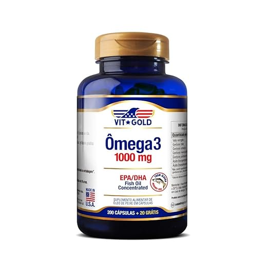 OMEGA 3 Fish Oil 1.000mg Vitgold 200 cápsulas + 20