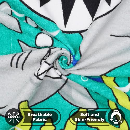 Image of Kids Poncho Towel 300 GSM 120x60 CM, Mint Green