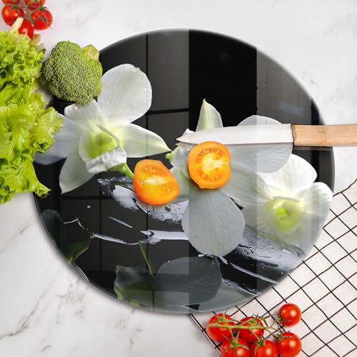 Plaque de cuisson protégée avec la planche à découper induction 40cm